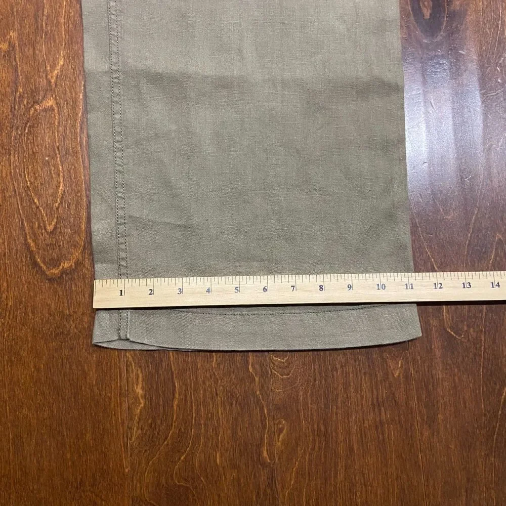 Old Navy Casual Loose Relaxed Fit Tan Brown Linen Pants Men's Size 42W x 32L